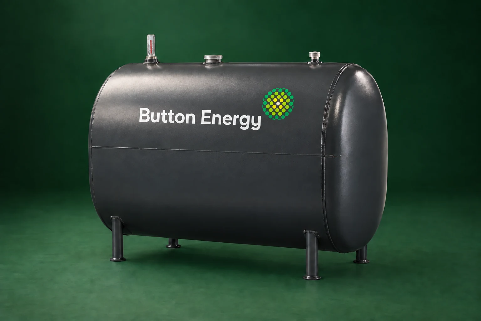 Button Energy branded residential heating oil tank